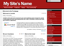 Joomla Template: Pinstriped: Red