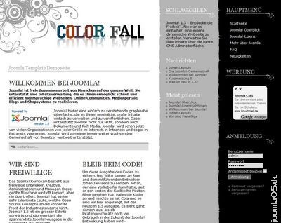 Joomla Template: colorfall