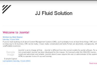 Joomla Template: JJ Fluid Solution