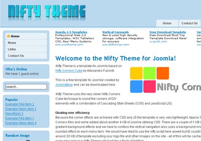 Joomla Template: Nifty Theme