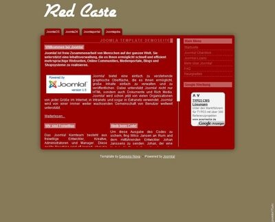 Joomla Template: red_caste_j1.5