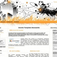 100CMS Joomla Template: Orange Floral