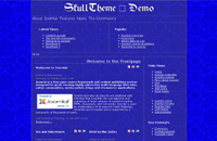 100CMS Joomla Template: SkullTheme - Blue Wall