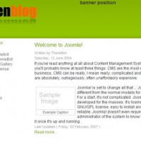 100CMS Joomla Template: greenblog