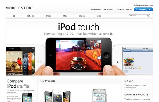 Magento Template: Mobile Store