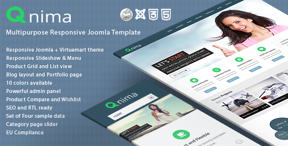 Joomla Template: Qnima - Multipurpose Virtuemart Joomla Theme