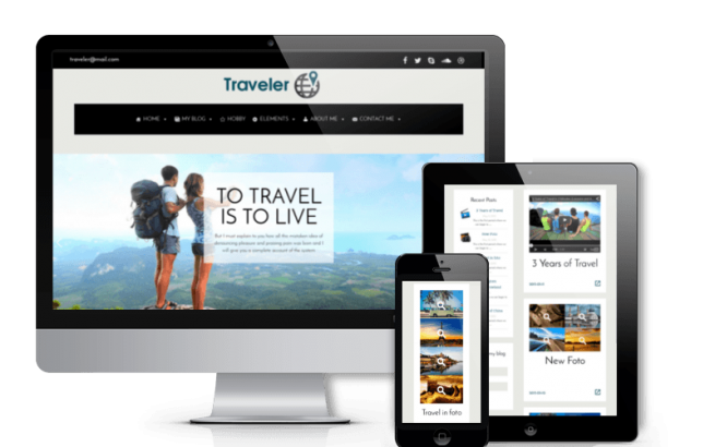 Wordpress Theme: Traveler - Free WordPress Blog Theme