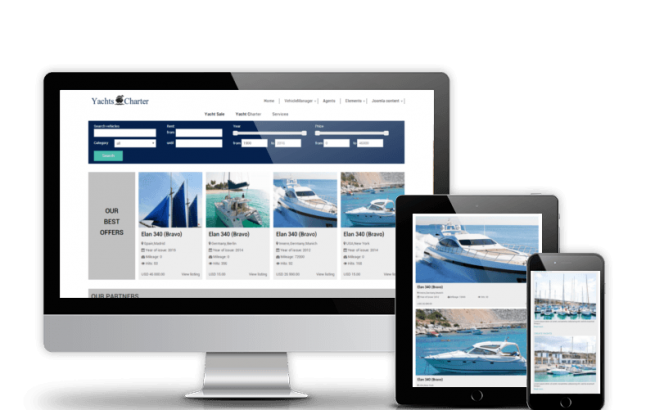 Joomla Template: Yachts Charter - Yachting Joomla template