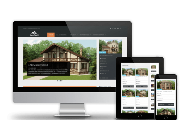 Joomla Template: Real Estate November - Joomla template