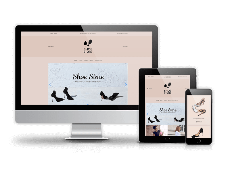 Joomla Template: Shoe Store - VirtueMart 3 Template