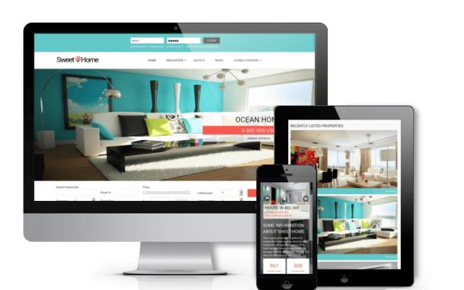 Joomla Template: Sweet Home - Real Estate Joomla template