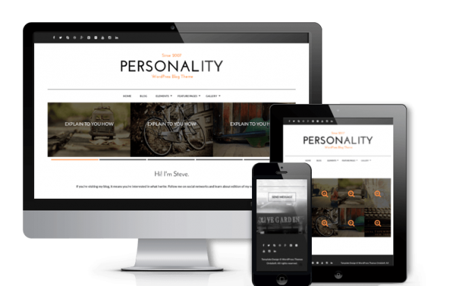 Wordpress Theme: Personality - WordPress Personal Blog Theme