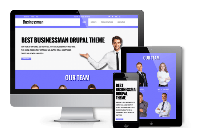 Drupal Theme: Businessman - Free Corporate  Drupal theme