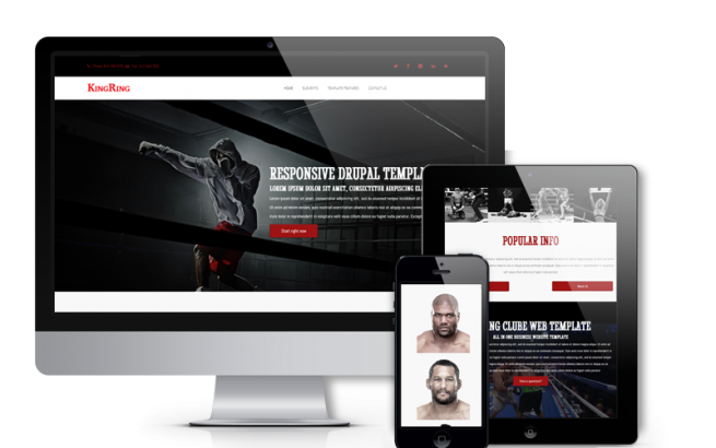 Drupal Theme: KingRing - Boxing  Website Template