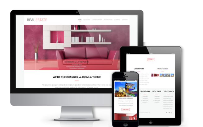 Joomla Template: Real Estate Broker - real  estate website design