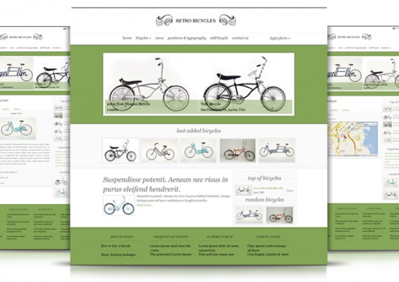 Joomla Template: Retro Bicycles