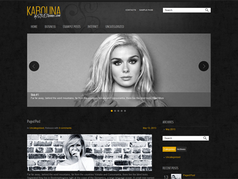 Wordpress Theme: Karolina