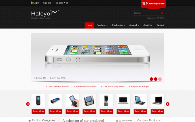 Magento Template: Halcyon Magento Template