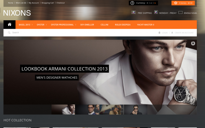 Opencart Template: NIXONS | June 2013 OpenCart! Template