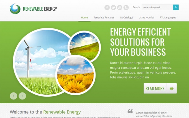 Joomla Template: JM-Renewable-Energy