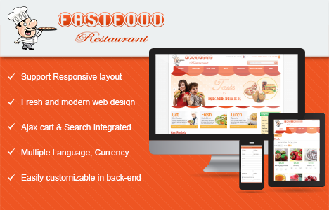 Magento Template: Magento Fast Food Theme
