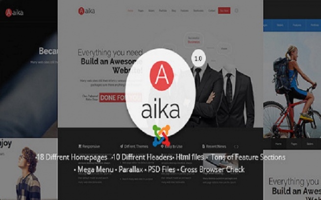 Joomla Template: Aaika - Responsive Multipurpose Joomla Template