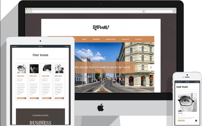 Joomla Template: RSPenta! Responsive Template for Joomla! 3.x