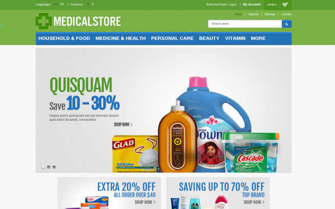 Prestashop Template: Medical & Drug Store PrestaShop Theme - MedicalStore