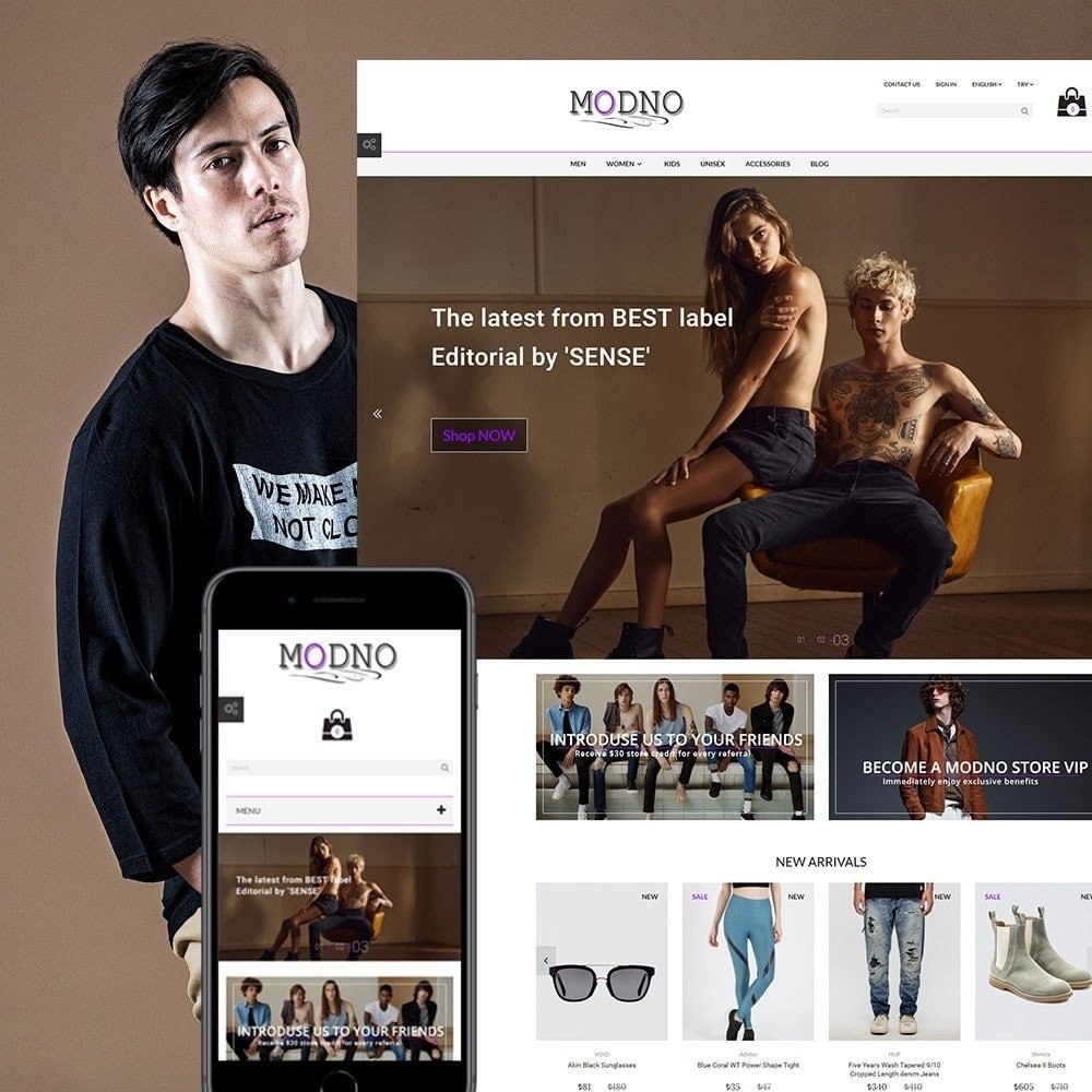 Prestashop Template: Modno - Clothing and Fashion Store. Theme for Prestashop