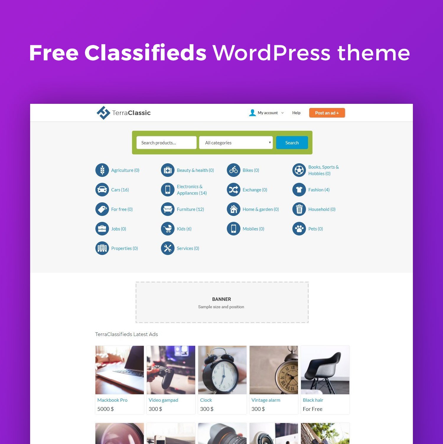 Wordpress Theme: Classifieds WordPress theme