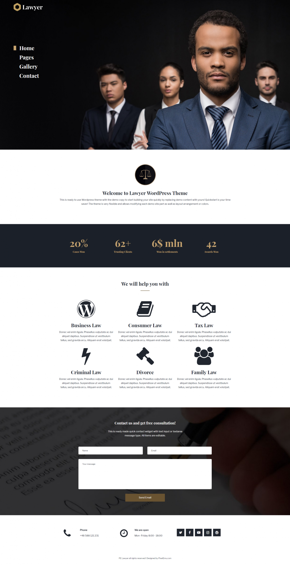 Wordpress Theme: Lawyer WCAG & ADA WordPress theme