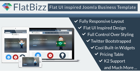 Joomla Template: FlatBizz - Flat UI Joomla Business Template
