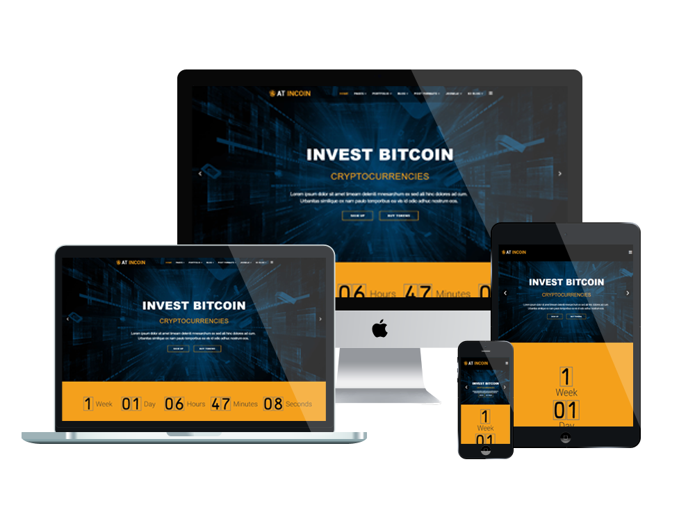Joomla Template: AT Incoin Onepage – Free Single Page Responsive Cryptocurrency Website Template