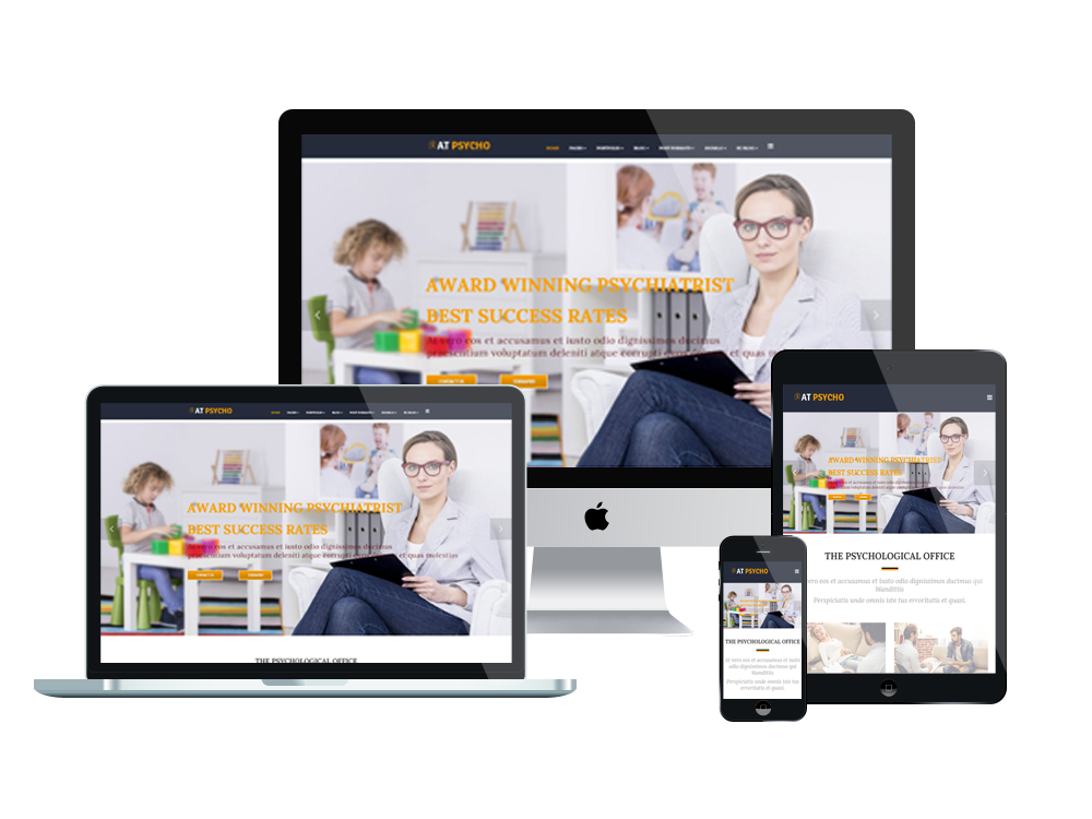 Joomla Template: AT Psycho Onepage – Free Single Page Responsive Psychotherapy Website Templates
