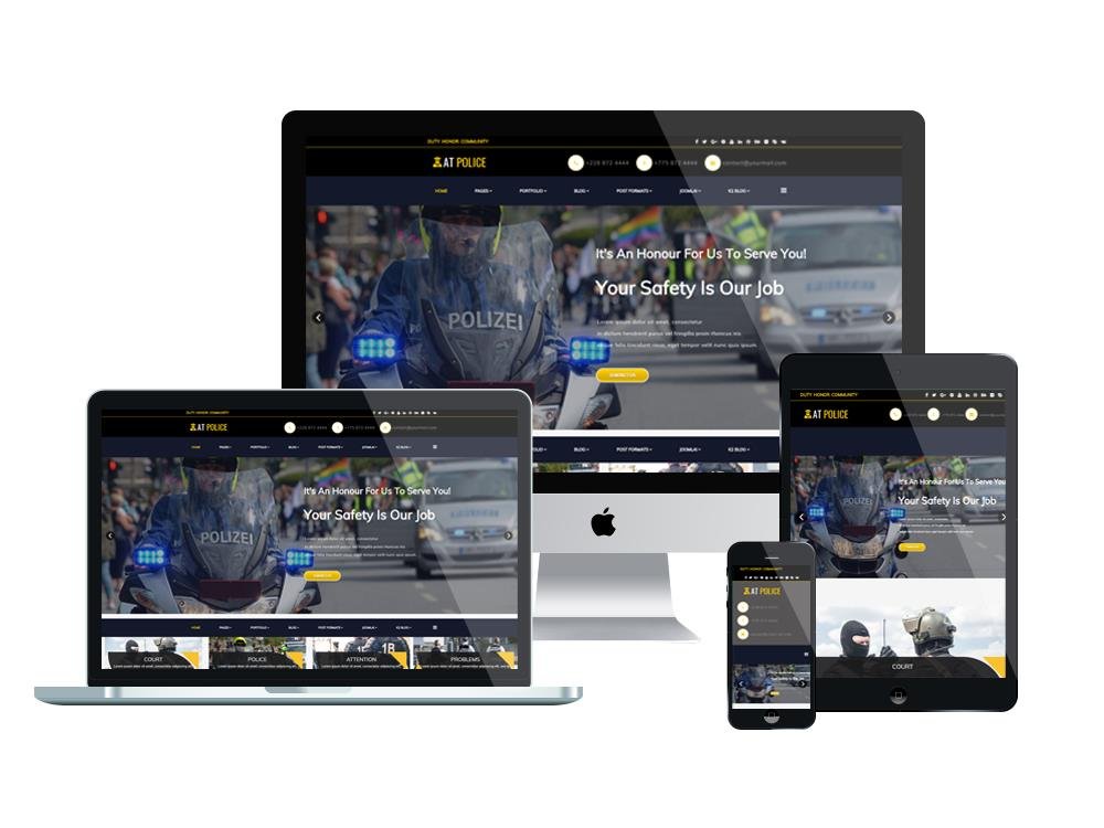 Joomla Template: AT Police – Free Responsive Police Website Template