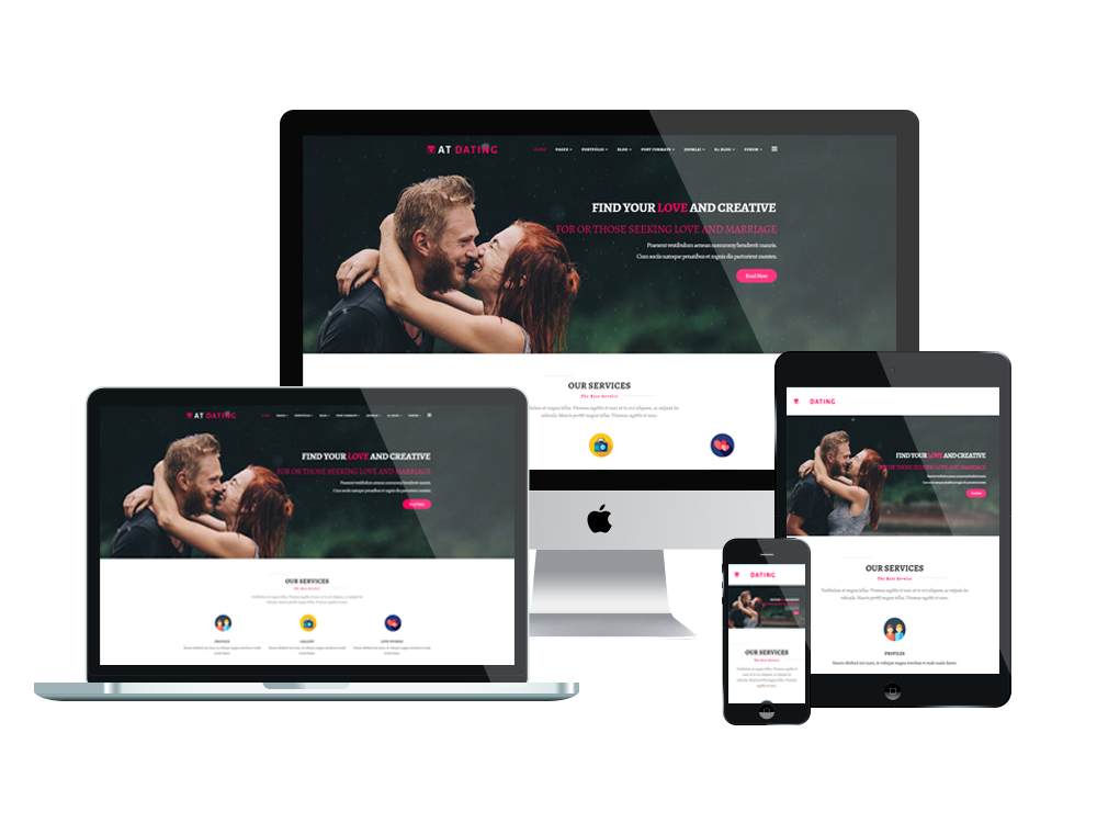 Joomla Template: AT Dating Onepage – Free Responsive Dating Onepage Joomla! template