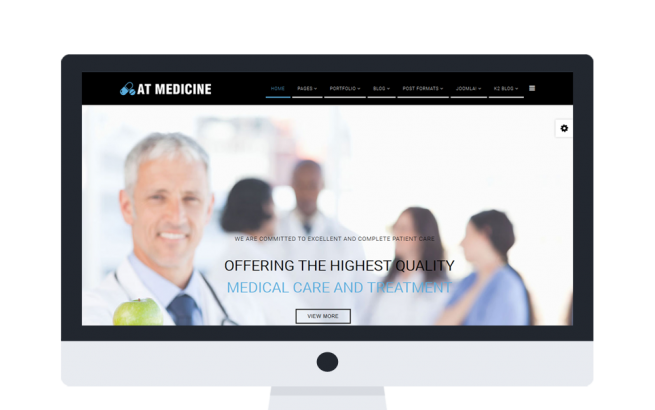 Joomla Template: AT Medicine Onepage – Hospital /Joomla template