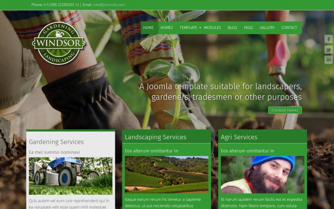 Joomla Template: Windsor Gardens