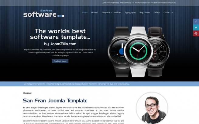 Joomla Template: San Fran Software