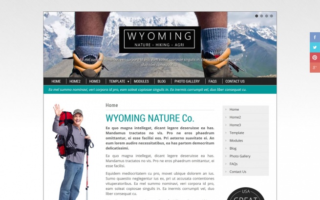 Joomla Template: Wyoming Nature
