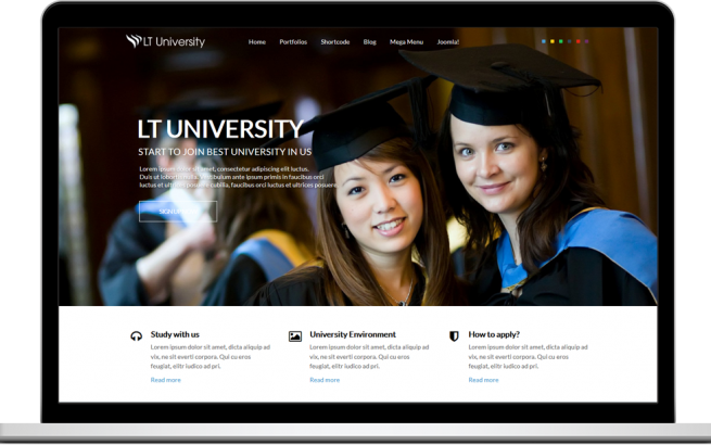 Joomla Template: LT University – Free School / College / University Onepage Joomla template