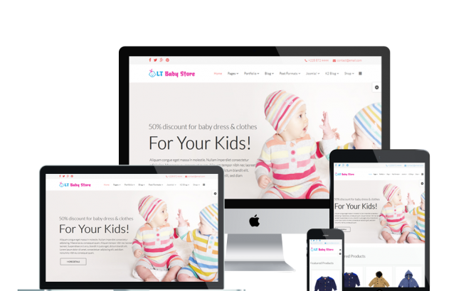 Joomla Template: LT Baby Shop – Baby Store / Baby Shop Joomla template