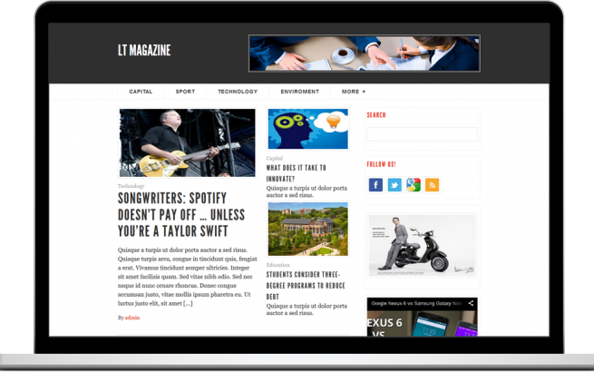 Wordpress Theme: LT Magazine – Responsive Magazine WordPress Theme