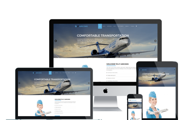 Joomla Template: LT Aircoms – Premium Private Airplane Company / Air Transport Services Joomla template