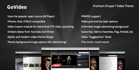 Drupal Theme: GoVideo