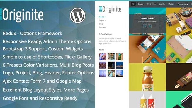 Wordpress Theme: Originite - Responsive Portfolio WordPress Theme