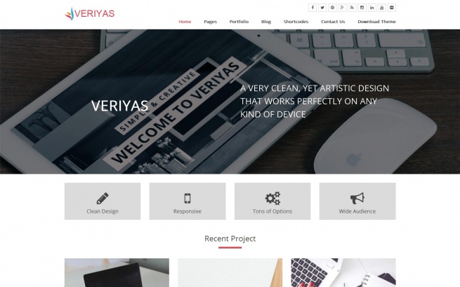 Wordpress Theme: Veriyas WordPress Theme