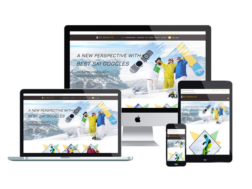 Wordpress Theme: WS Snowlife – Free Responsive Snowboarding Clothing Stores Woocommerce Wordpress Theme