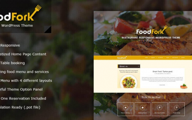 Wordpress Theme: FoodFork Restaurant WordPress Theme