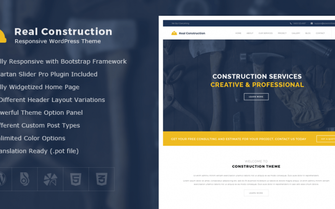 Wordpress Theme: Real Construction – Construction WordPress Theme